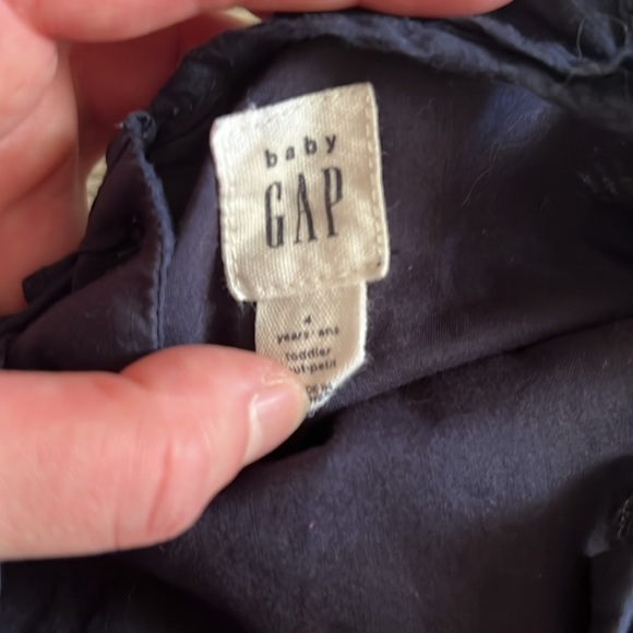 BOGO Gap navy summer dress with pink flowers pattern and ruffle shoulder detail - Picture 5 of 7